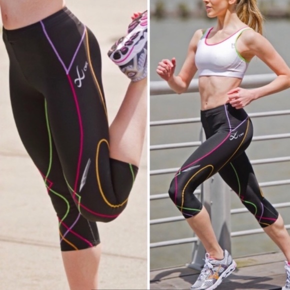 CW-X Women’s Stabilyx Compression Running Joint Support Tights Athletic Leggings - Picture 1 of 16
